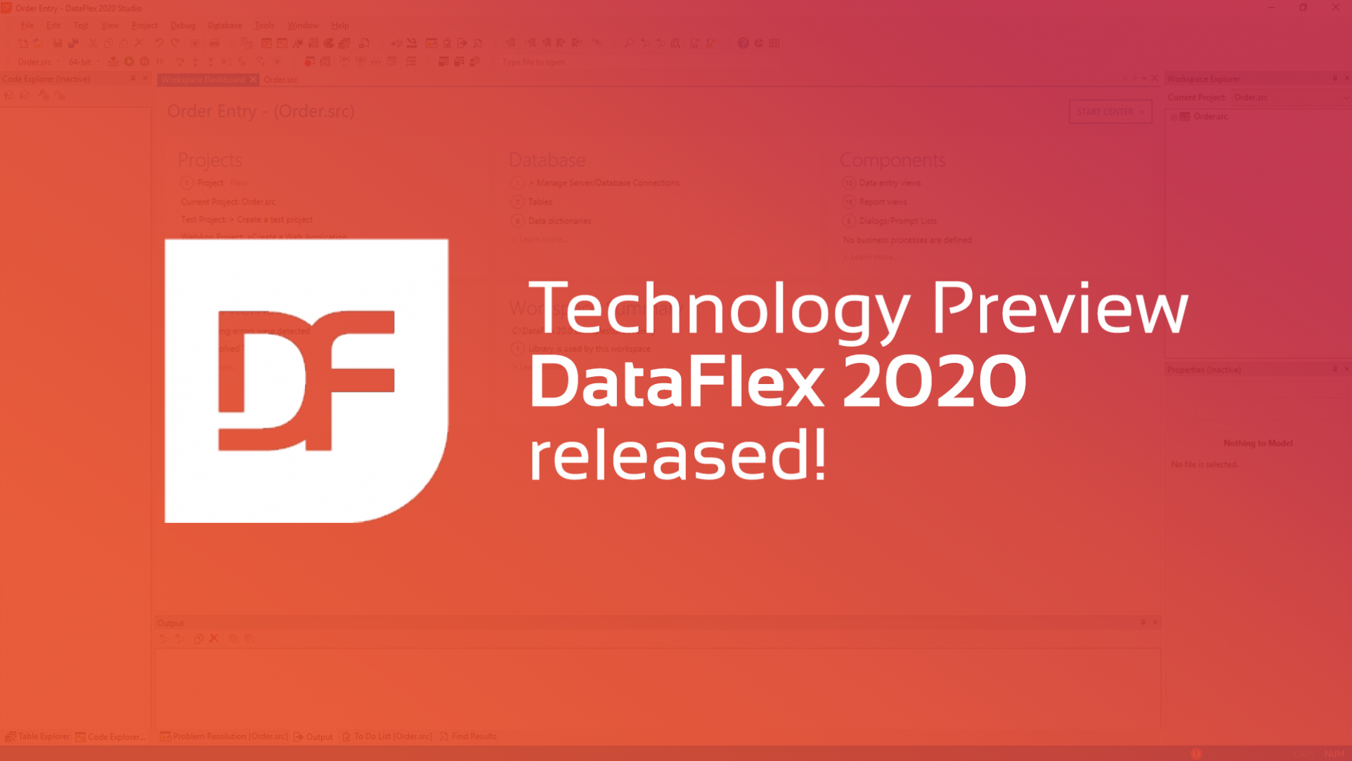 Lançamento do DataFlex 2020 Technology Preview